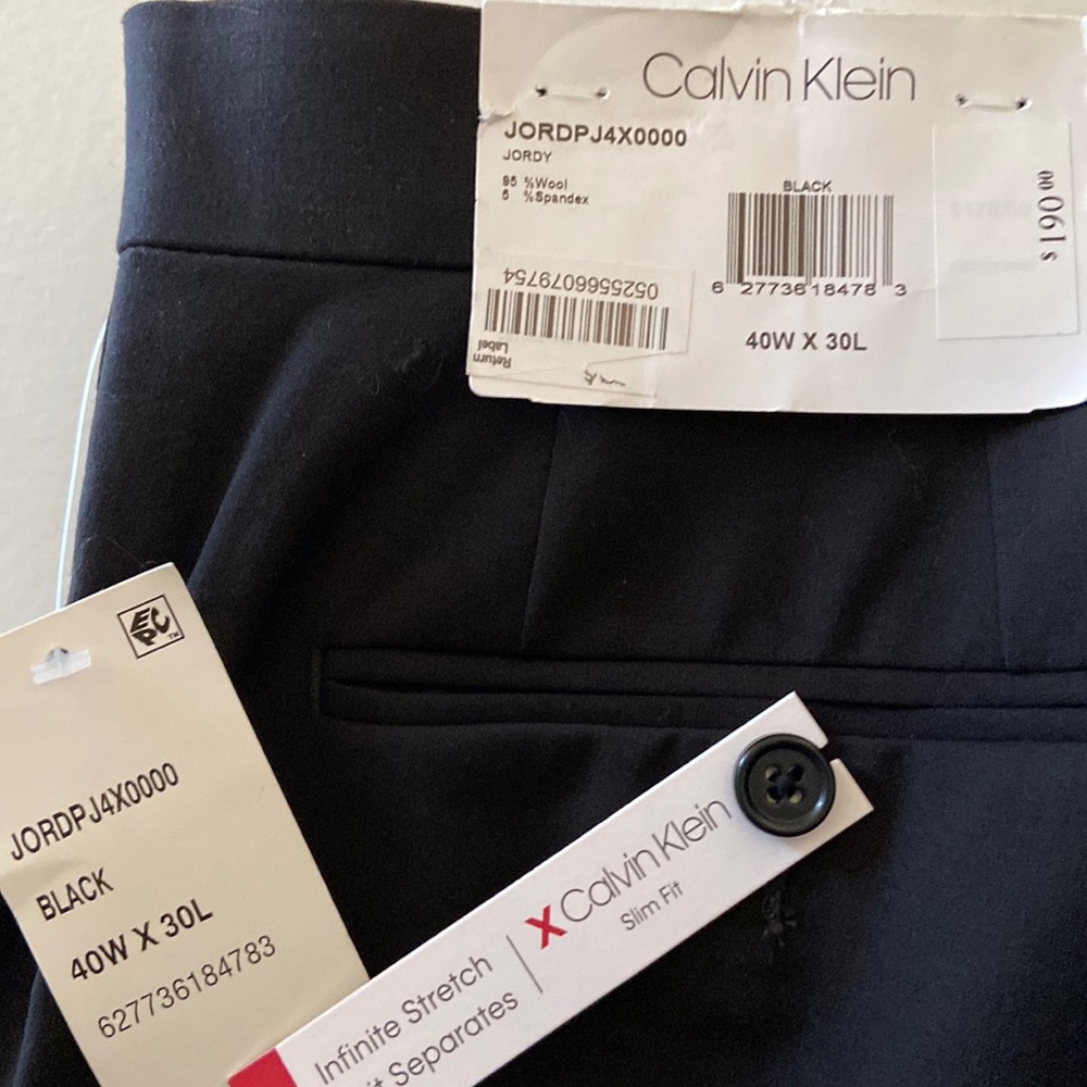 Brand New Calvin Klein Tuxedo Dress Pants - Unisex 40W 30L